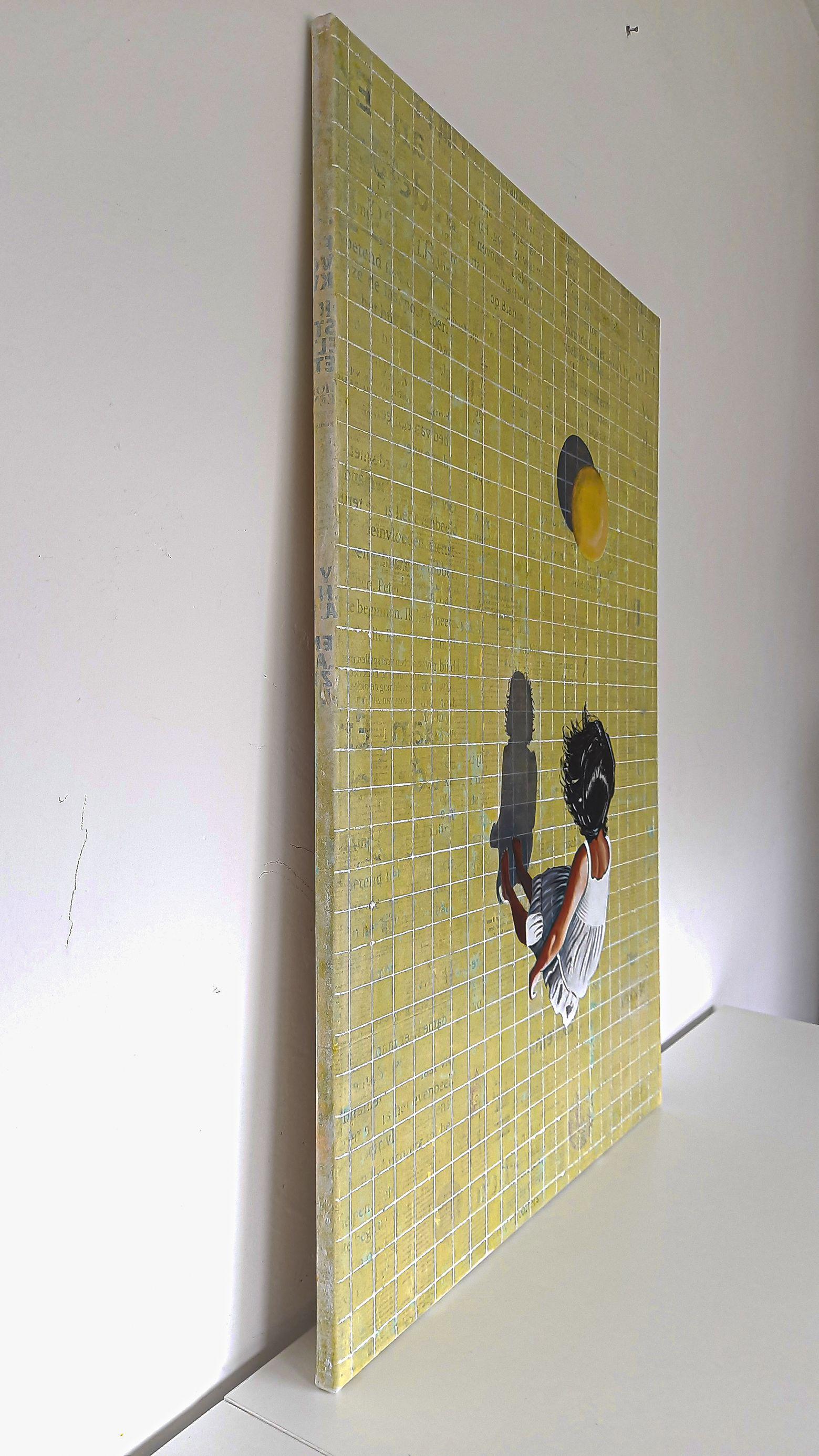 MY SUMMER FRIEND, Mixed Media on Canvas - Pop Art Mixed Media Art by db Waterman