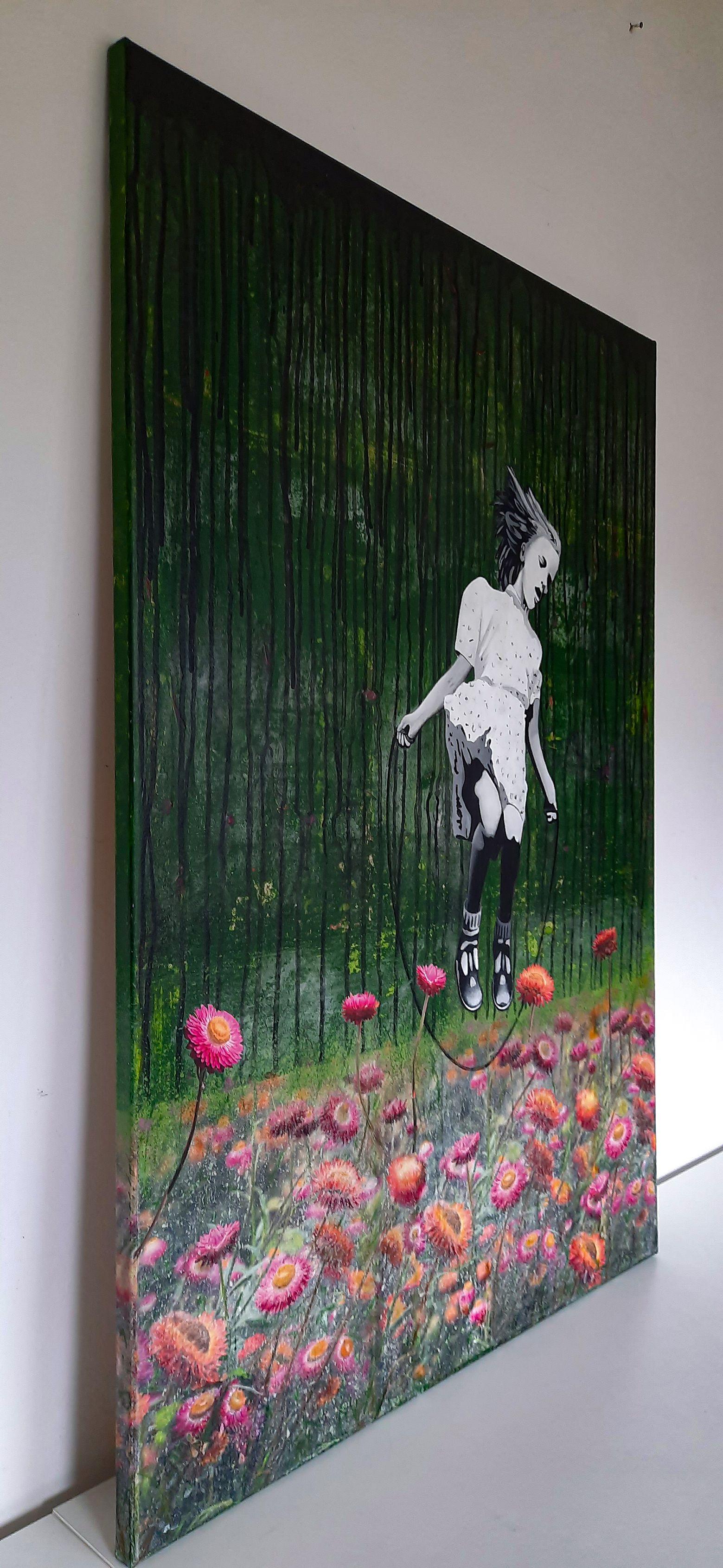 SILVER LINING, Mixed Media on Canvas - Contemporary Mixed Media Art by db Waterman