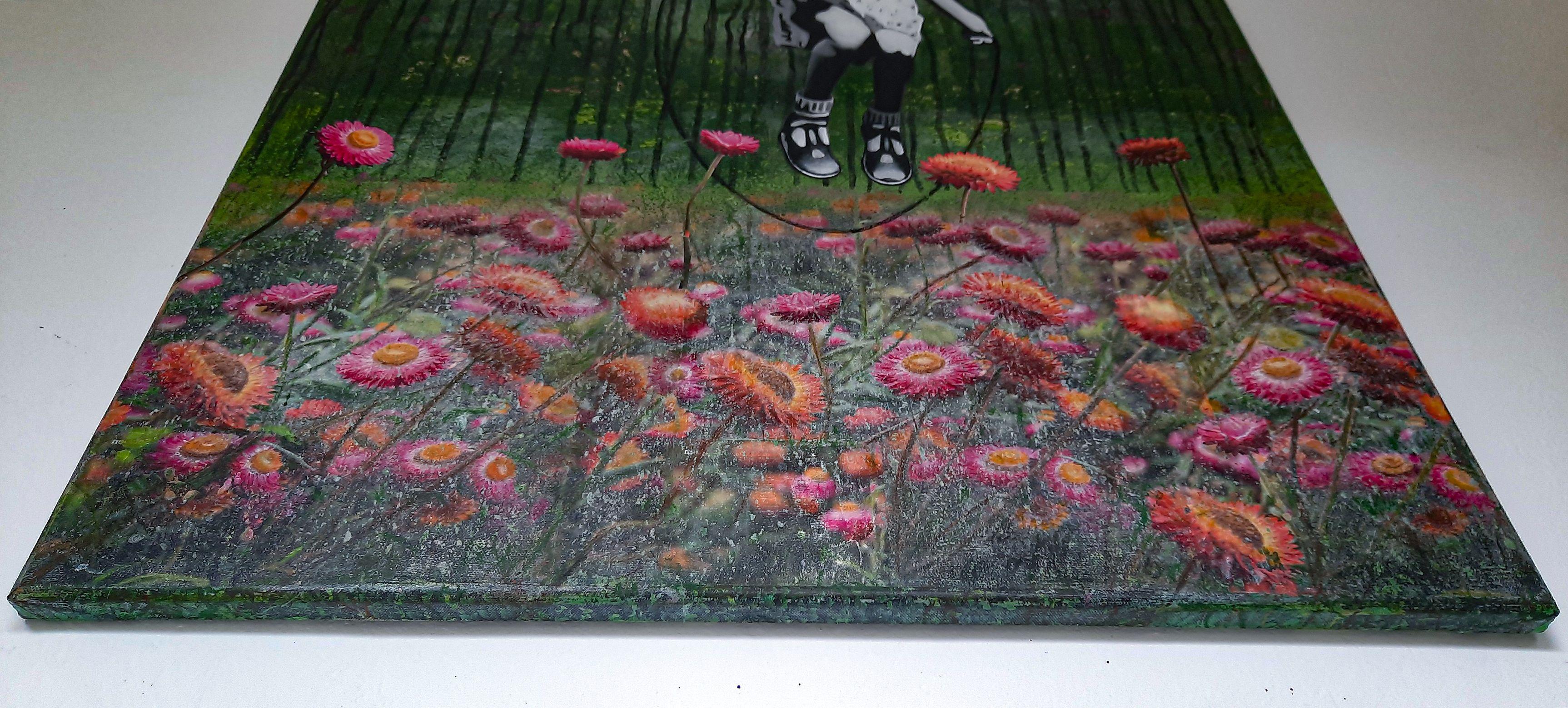 SILVER LINING, Mixed Media on Canvas For Sale 2