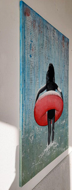 SPLASH OF PINK, Técnica mixta sobre lienzo