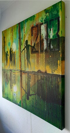 SWELTERING SUN, tecnica mista su tela