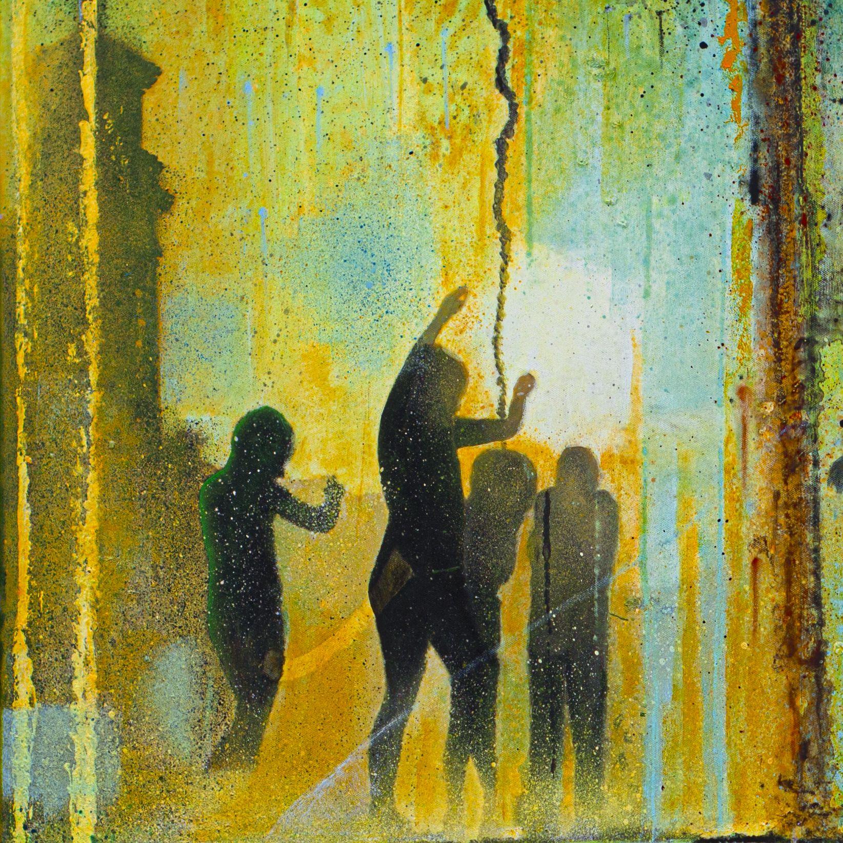 SWELTERING SUN, Mixed Media on Canvas For Sale 1