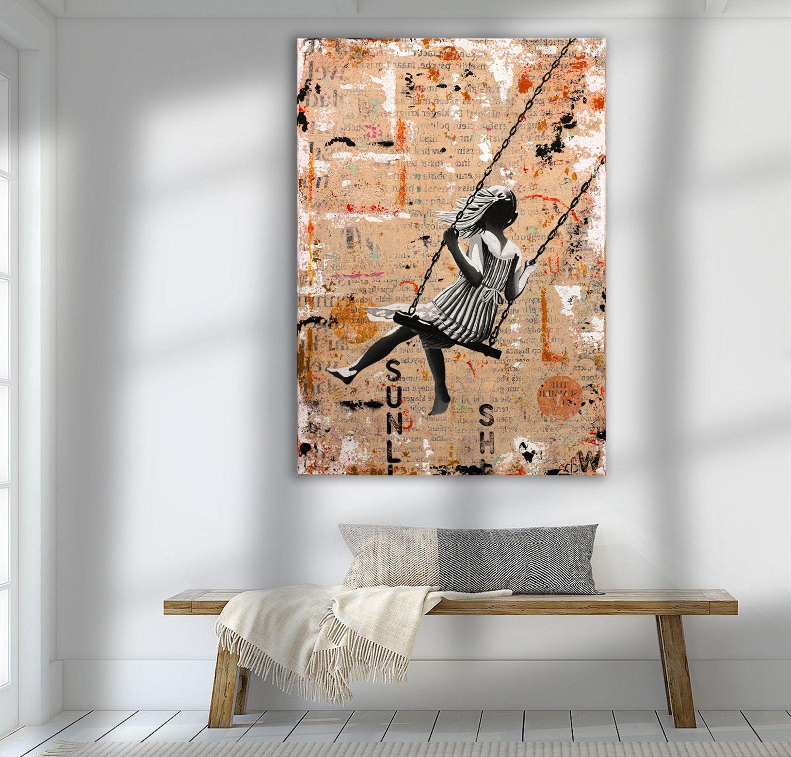 SWING OF DREAMS, Mixed Media on Canvas For Sale 2