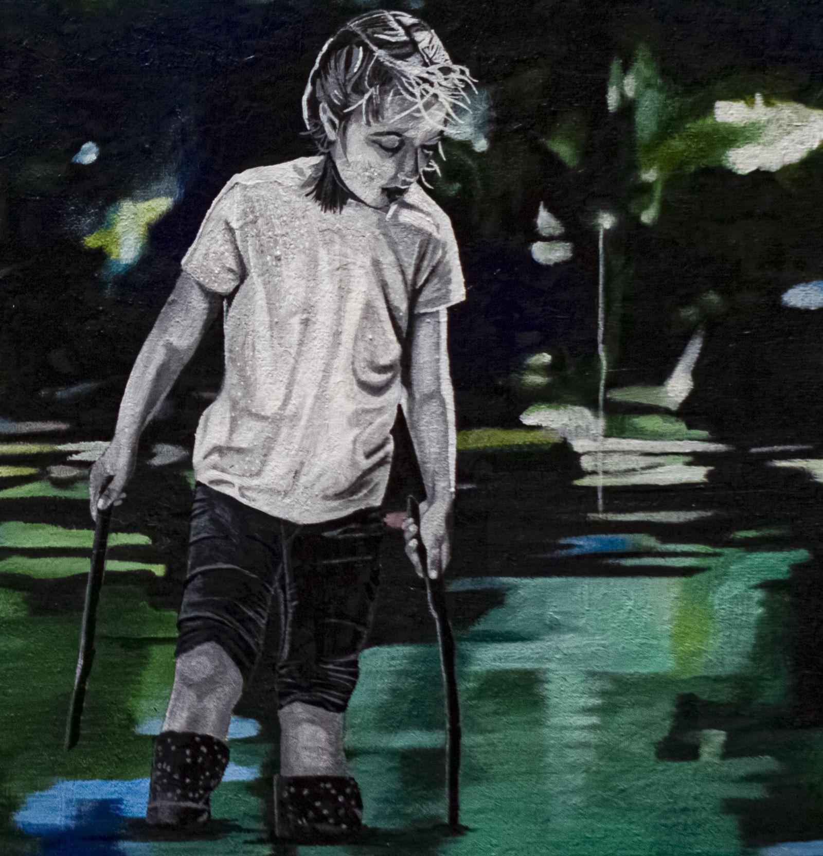 START YOUNG, STAY WISE, peinture, acrylique sur toile en vente 2