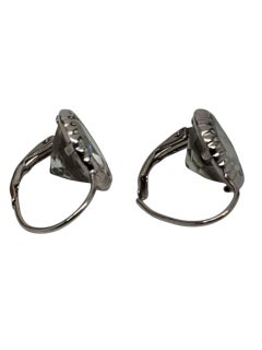 DBJ Sterling Silver CZ Bezel Set Drop Earrings #23632