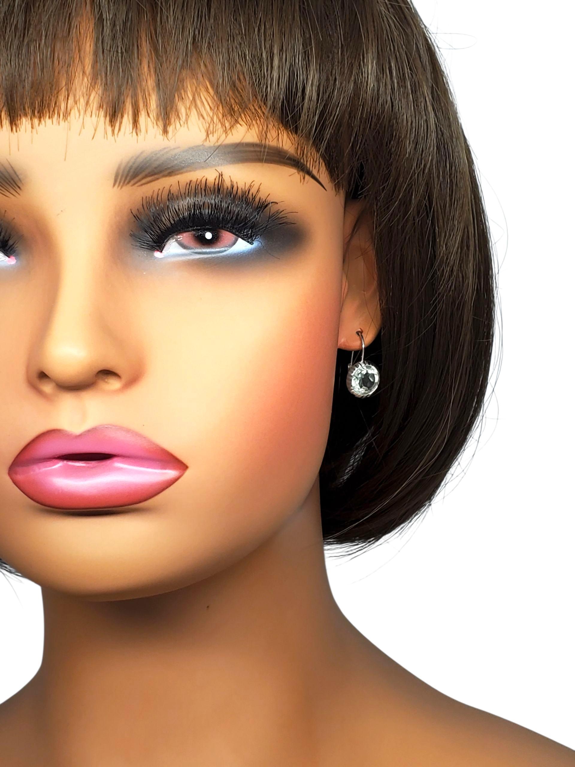 DBJ Orecchini a goccia con castone in argento 925 #23632 in vendita 2