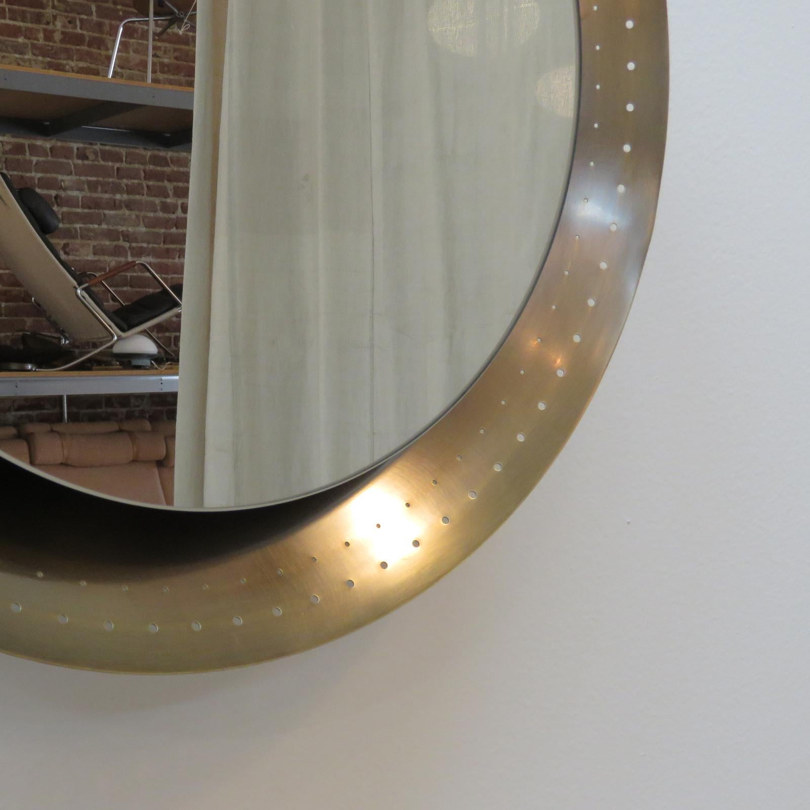 Patinated DC-18 Lighted Mirror by Gallery L7 For Sale