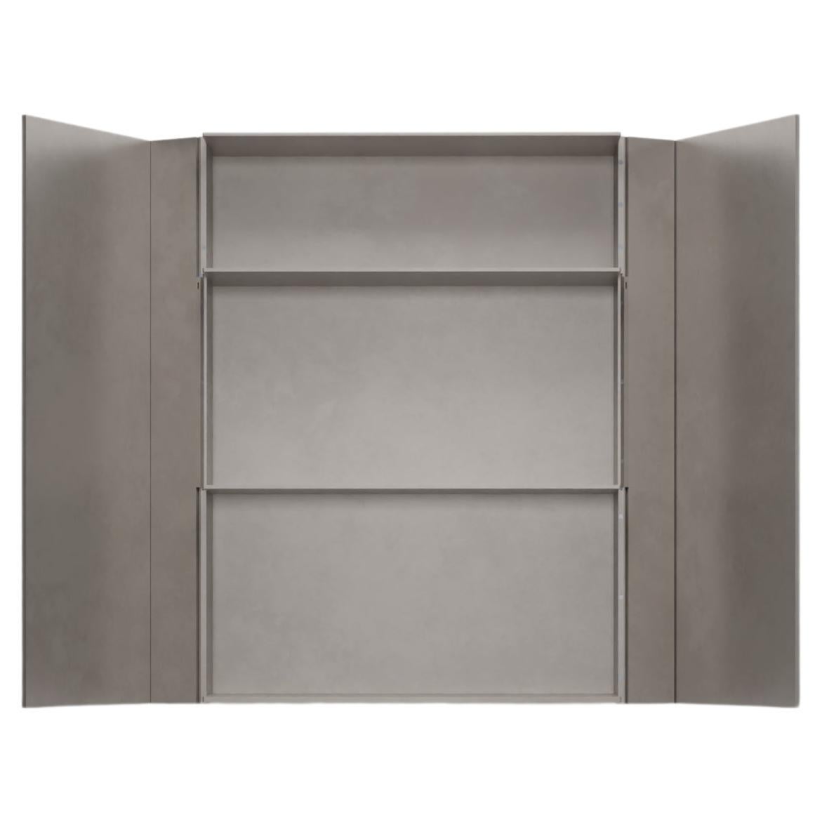 DC Barschrank-Regal aus gewachstem Aluminiumblech von Jonathan Nesci im Angebot