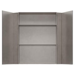DC Bar Cabinet Shelf in Waxed Aluminum Plate by Jonathan Nesci