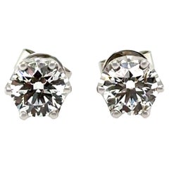 DCLA 18ct White Gold Diamond Earrings 1.40ct