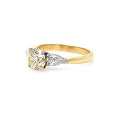 Anillo de compromiso DCLA de oro amarillo y blanco de 18 quilates con diamantes de 1,79 ct y 3,64 g