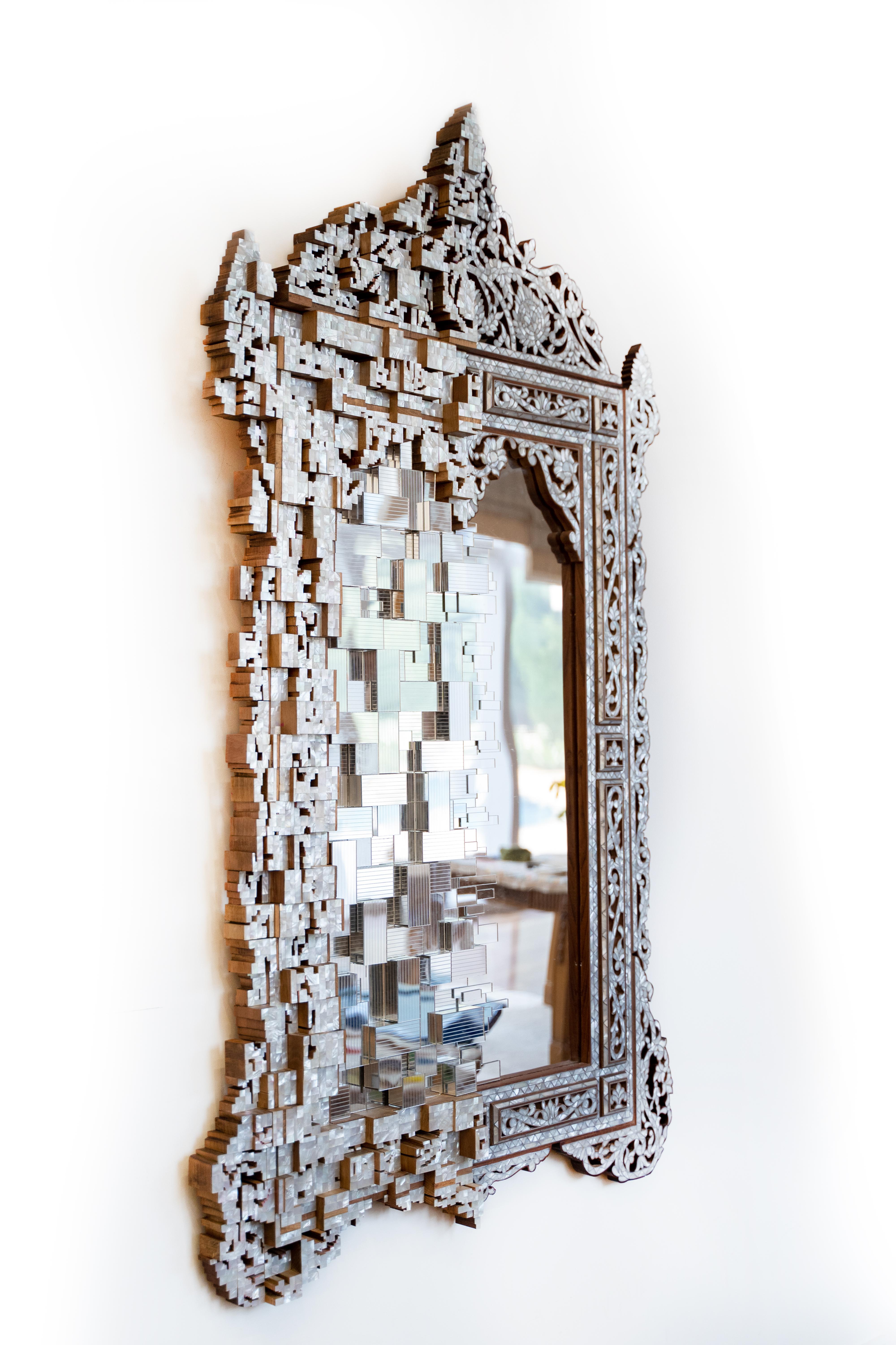 Carved DCT Mirror For Sale