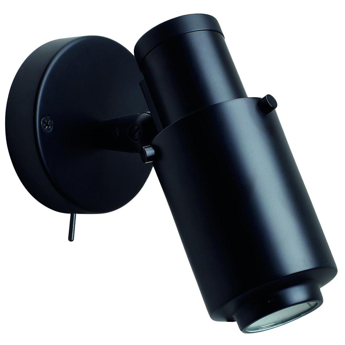 DCW Editions Aplique Biny Spot Bulb de Acero Negro y Aluminio sin Varilla