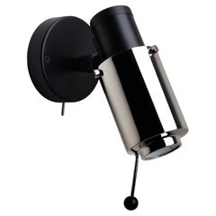 DCW Editions Biny Spot LED Lampada da parete in acciaio e alluminio nero-nichel con interruttore