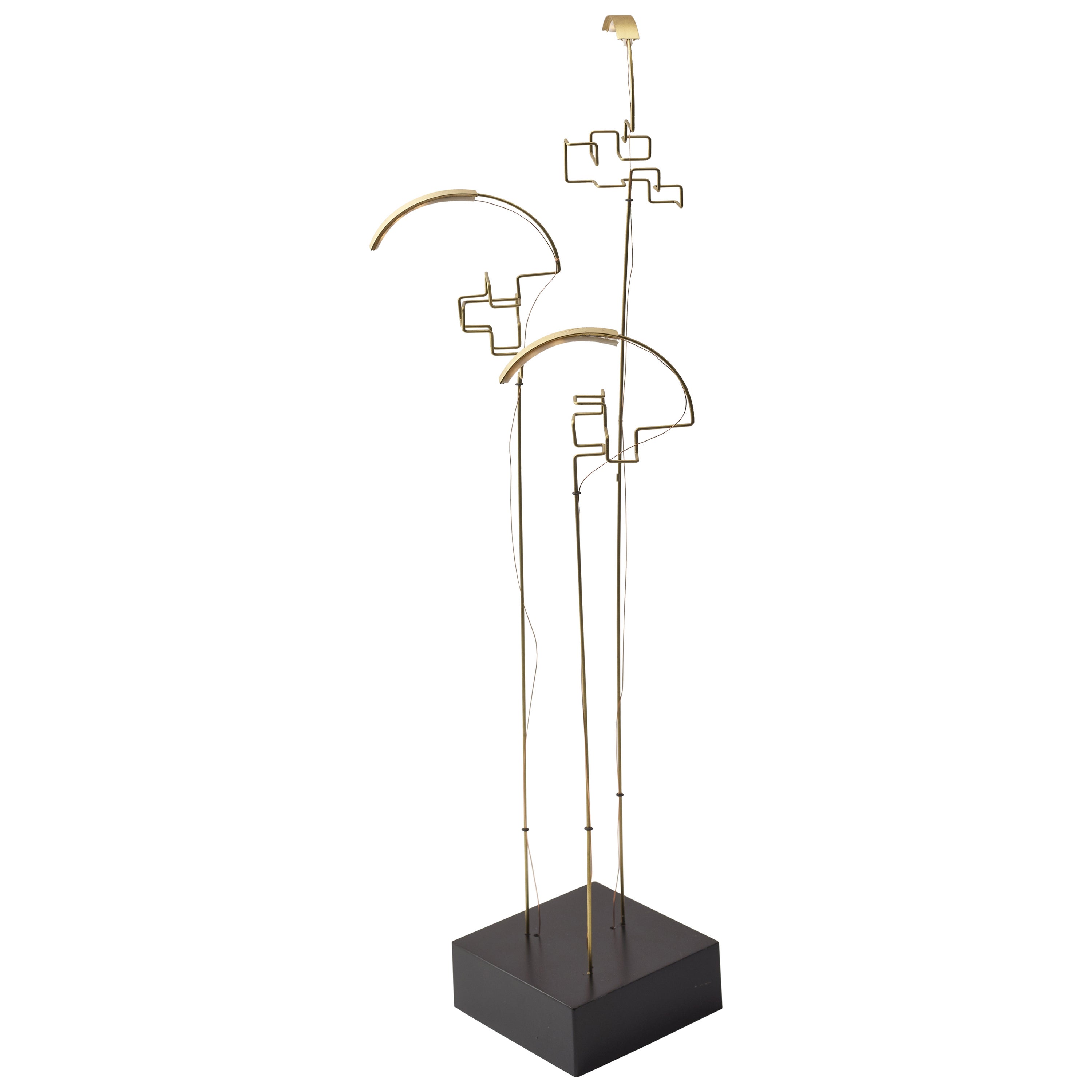Lampada da tavolo senza fili DCW Editions Boucle in acciaio e ottone spazzolato Nature