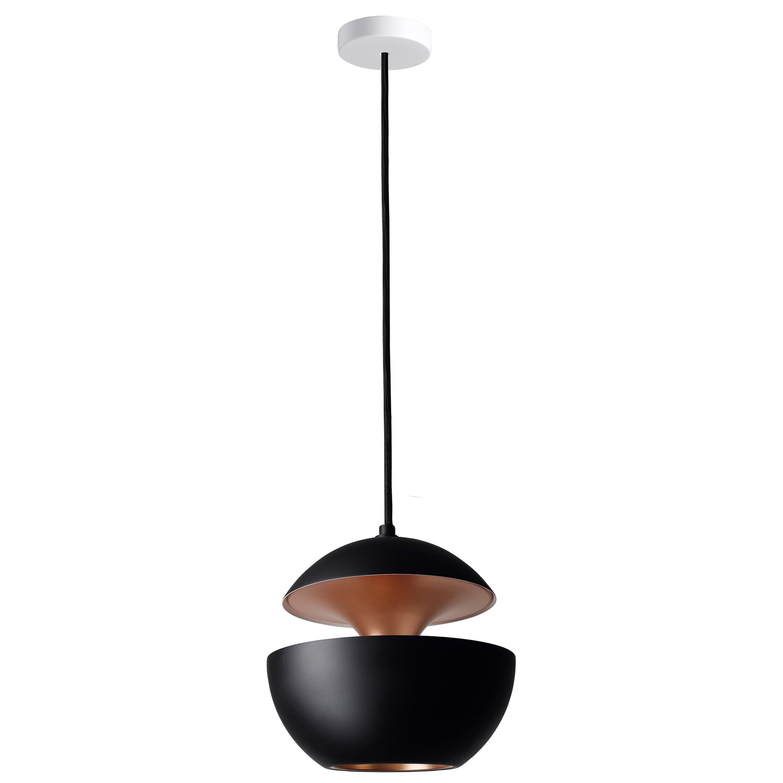 DCW Editions Here Comes the Sun 175 Lampe pendante en aluminium noir cuivré