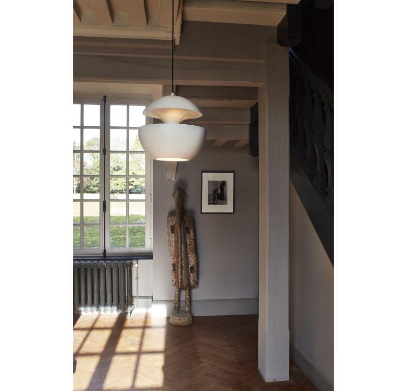 DCW Editions Here Comes the Sun 450 Pendant Lamp in White Aluminium In New Condition For Sale In Brooklyn, NY