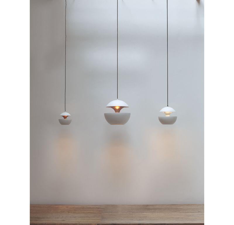 DCW Editions Here Comes the Sun 450 Pendant Lamp in White Pink Copper Aluminium In New Condition For Sale In Brooklyn, NY