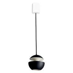 DCW Editions Here Comes the Sun Mini Pendant Lamp in Black White Aluminium