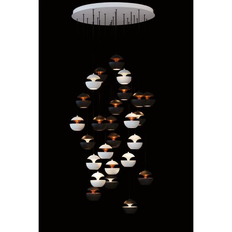 Aluminum DCW Editions Here Comes the Sun Mini Pendant Lamp in White Copper Aluminium