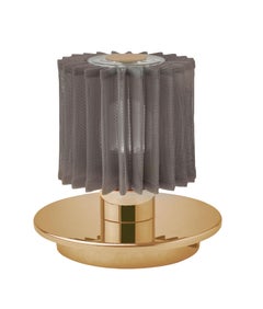 DCW Editions In The Sun Cordless Table Lamp in Gold Steel Body with Silver Mesh