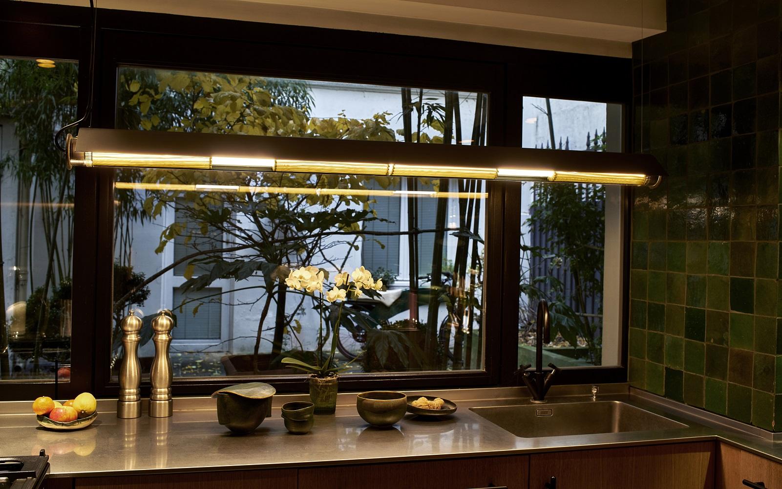 DCW Editions In The Tube 360° 1600 Lampada da parete e a sospensione in maglia oro in vendita 6