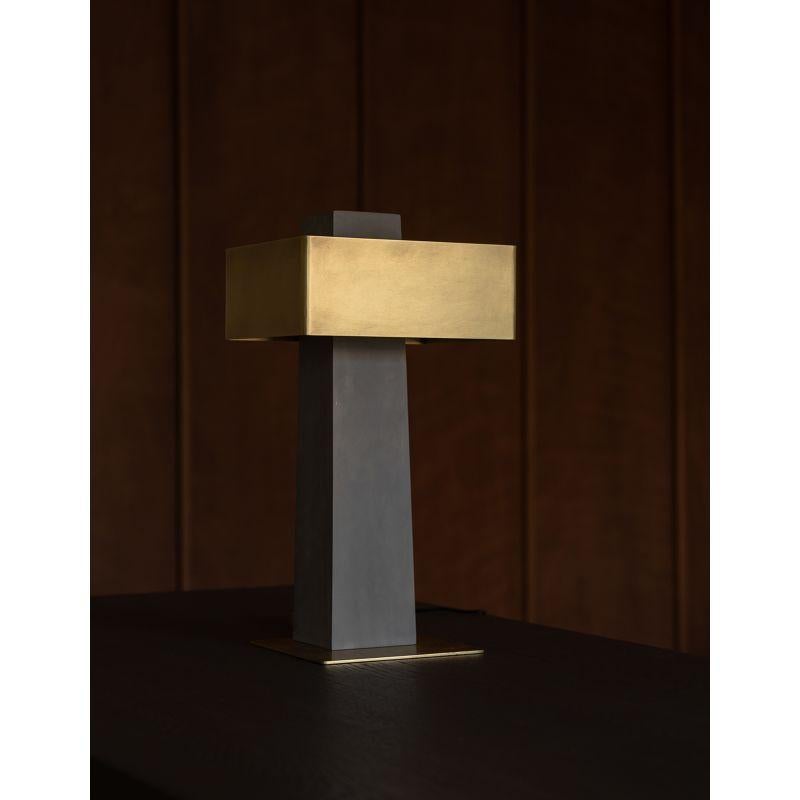 DCW Editions Iota Table Lamp in Gold Concrete & Steel by Clément Cauvet For Sale 5