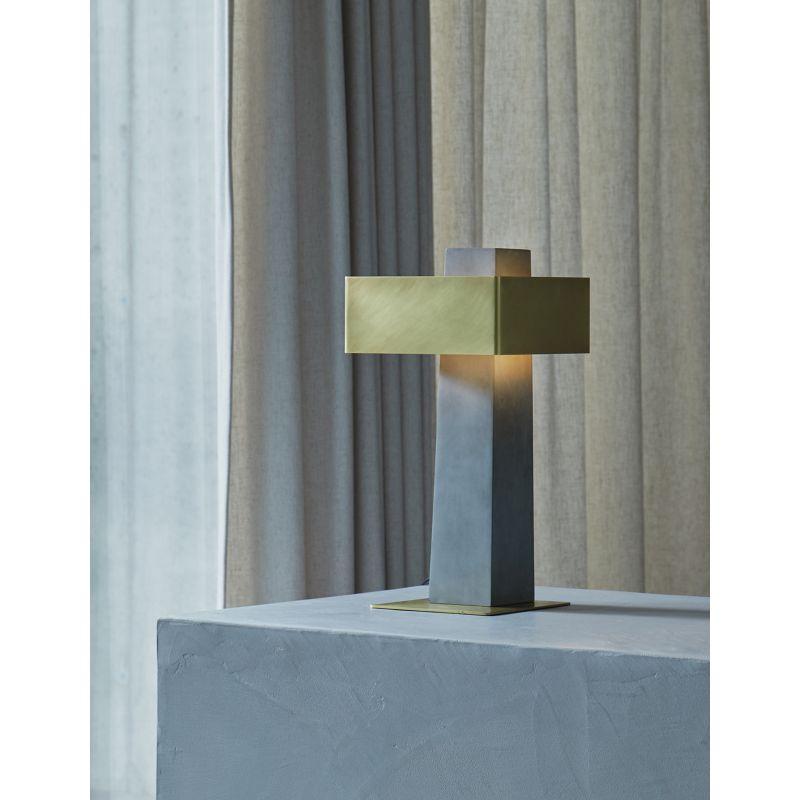 DCW Editions Iota Table Lamp in Gold Concrete & Steel by Clément Cauvet For Sale 4