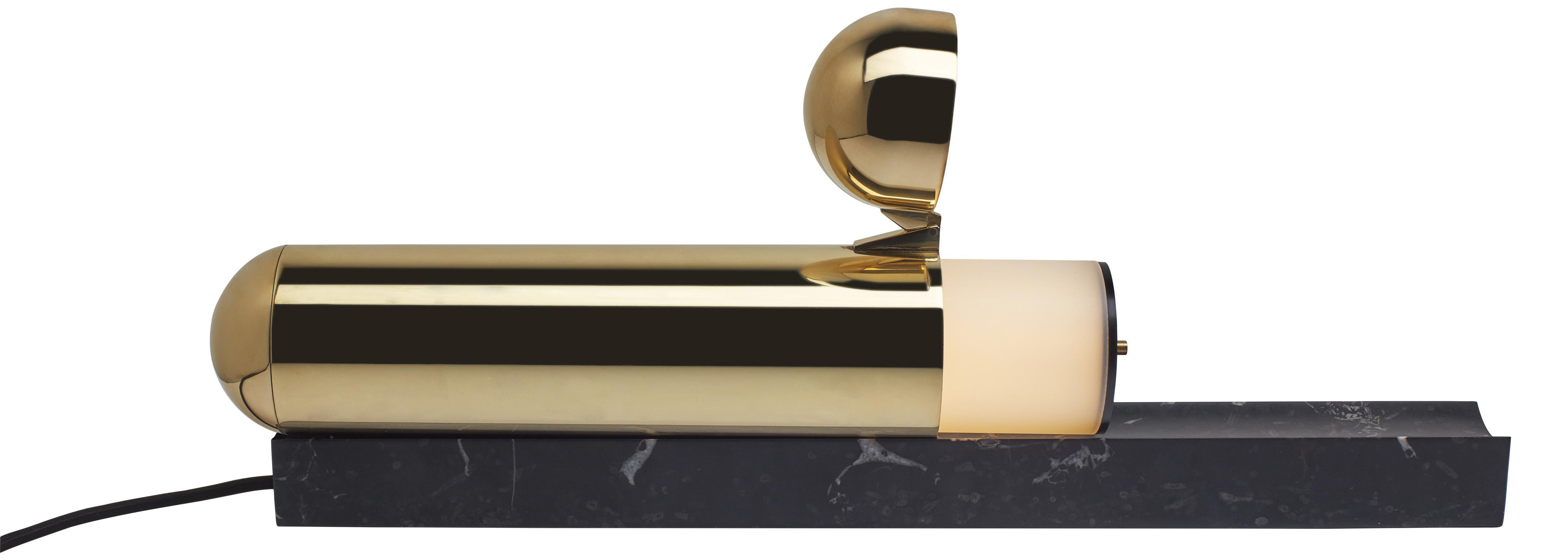 DCW Editions ISP Table Lamp in Brass with Black Marble by Ilia Sergeevich Potemine
 
 What is it ? A mystery ? An object from outer space ? From what period of history did it emerge? Which era ? Who could have invented such an object ? These are the