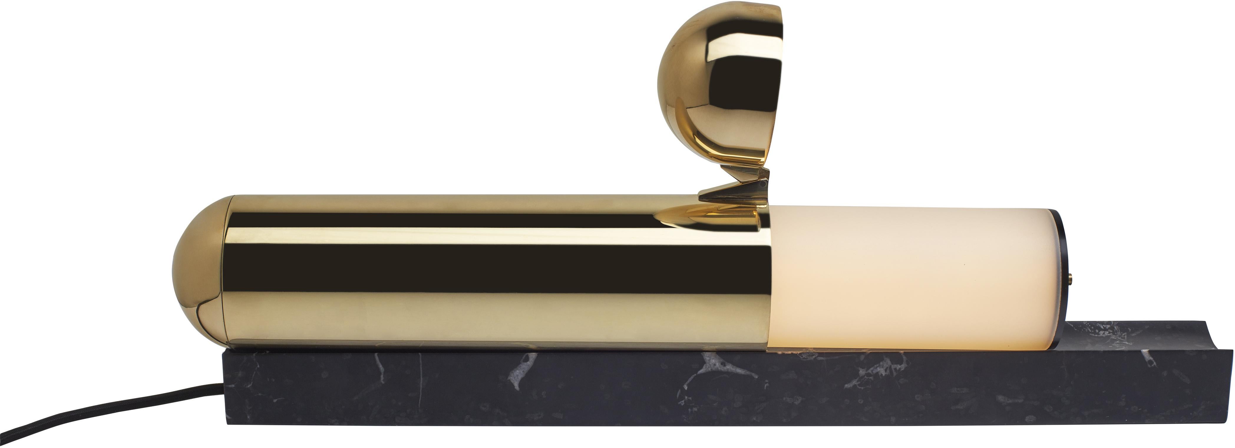 DCW Editions ISP Table Lamp in Brass w/Black Marble by Ilia Sergeevich Potemine In New Condition For Sale In Brooklyn, NY