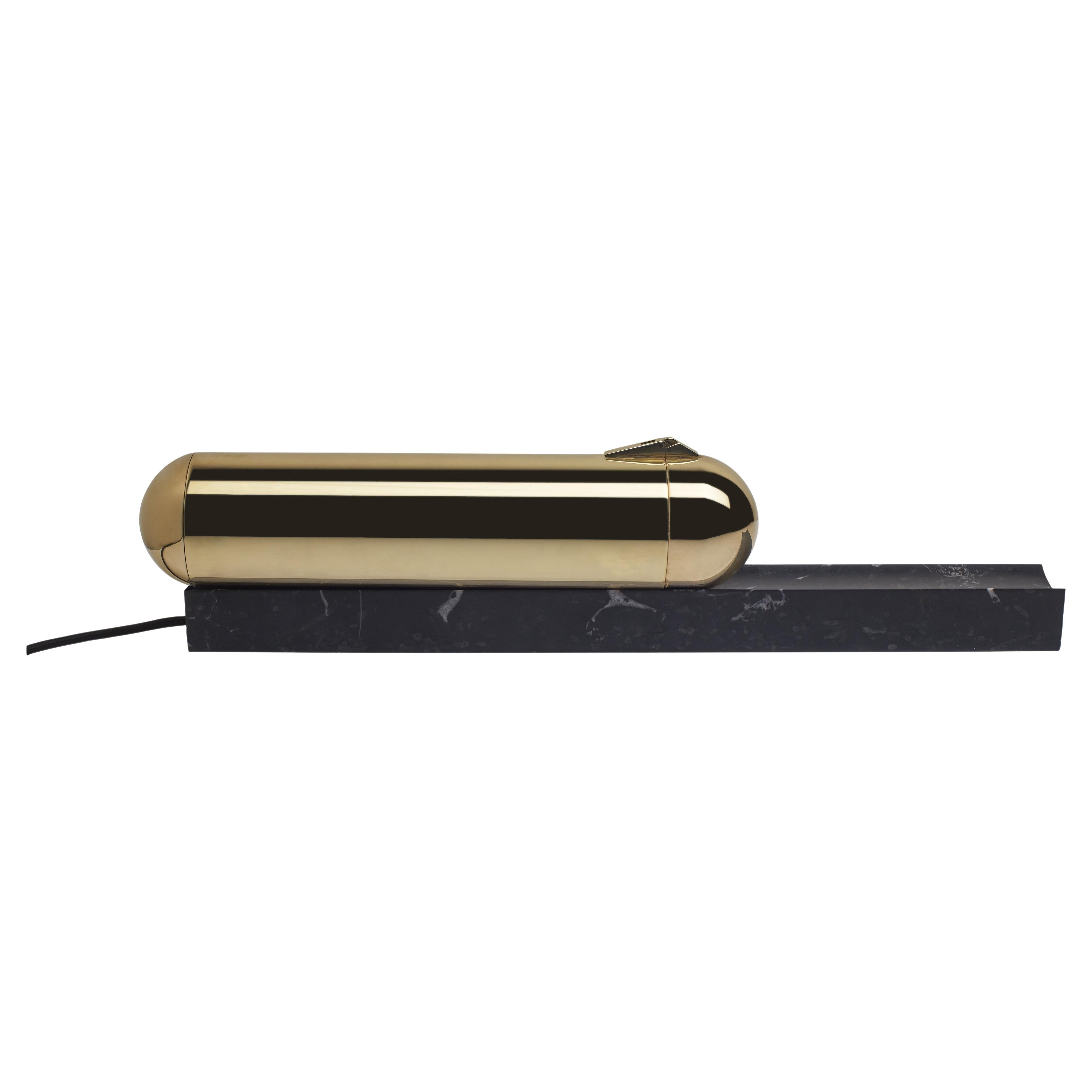DCW Editions ISP Table Lamp in Brass w/Black Marble by Ilia Sergeevich Potemine For Sale
