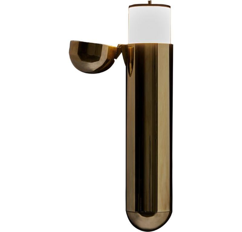 DCW Editions ISP Wall Lamp in Brass with Left Opening by Ilia Sergeevich Potemine
 
 What is it ? A mystery ? An object from outer space ? From what period of history did it emerge? Which era ? Who could have invented such an object ? These are the