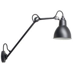 DCW Editions La Lampe Gras N°122 Lámpara de pared de brazo negro y pantalla negra