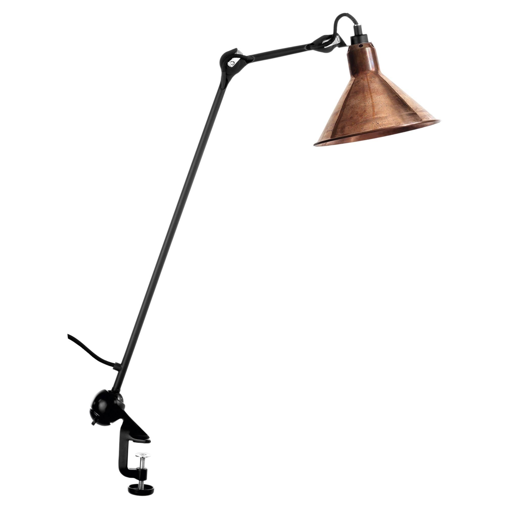 DCW Editions La Lampe Gras N°201 Conic Table Lamp in Black and Raw Copper Shade For Sale