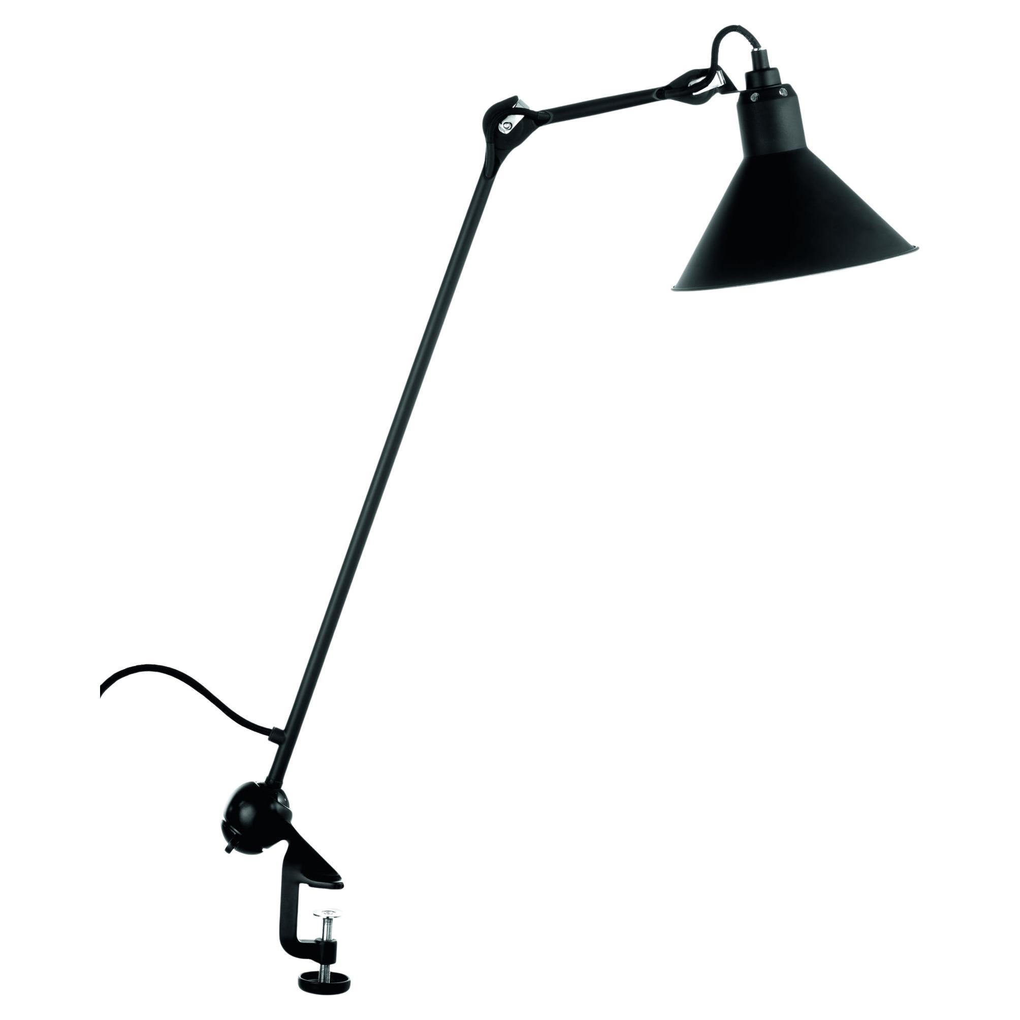 DCW Editions La Lampe Gras N°201 Conic Table Lamp in Black Arm and Shade