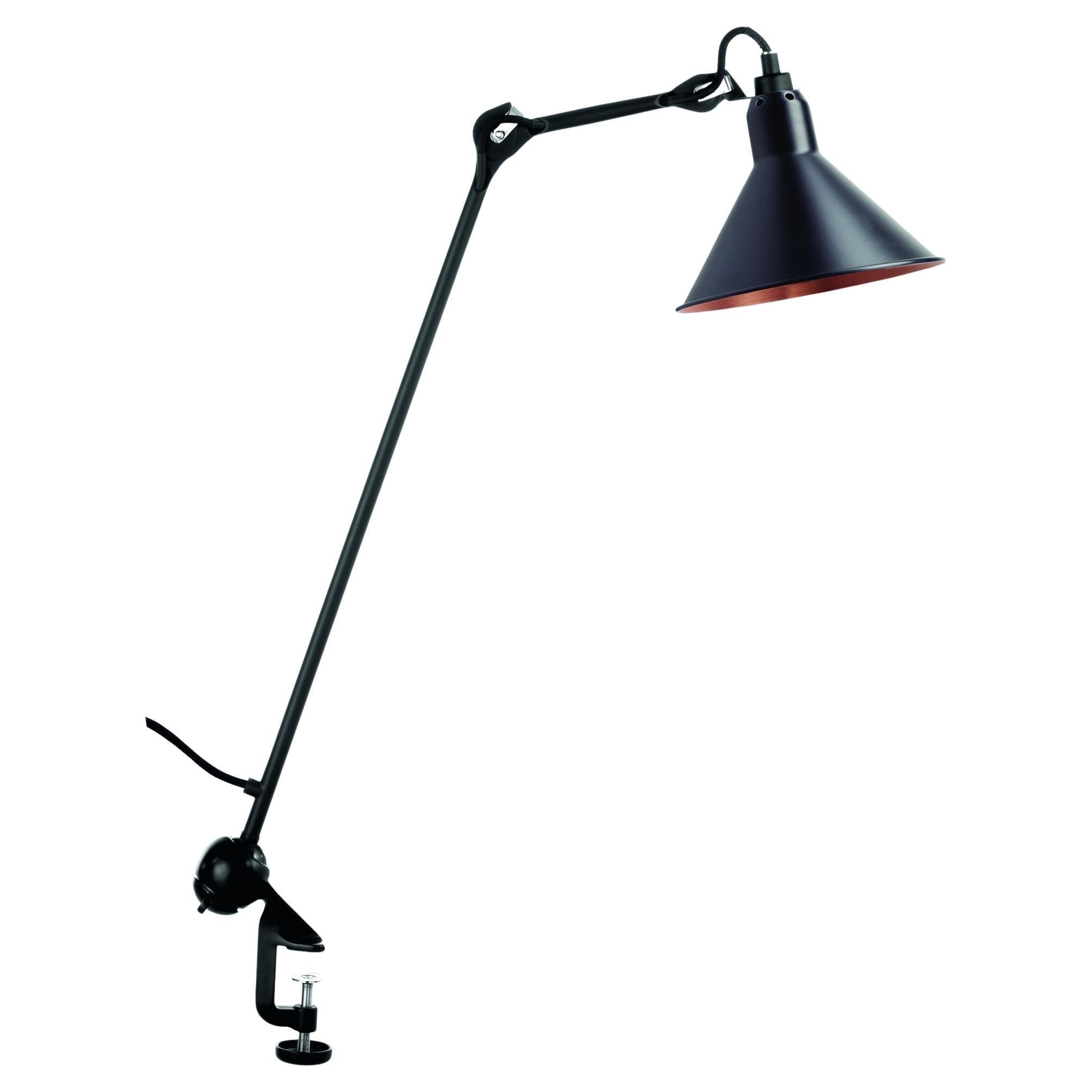 DCW Editions La Lampe Gras N°201 Konische Tischlampe in Schwarz & Schwarzer Kupferschirm