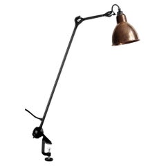 DCW Editions La Lampe Gras N°201 Round Table Lamp in Black and Raw Copper Shade