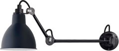 DCW Editions La Lampe Gras N°204 L40 Wall Lamp in Black Steel Arm and Blue Shade