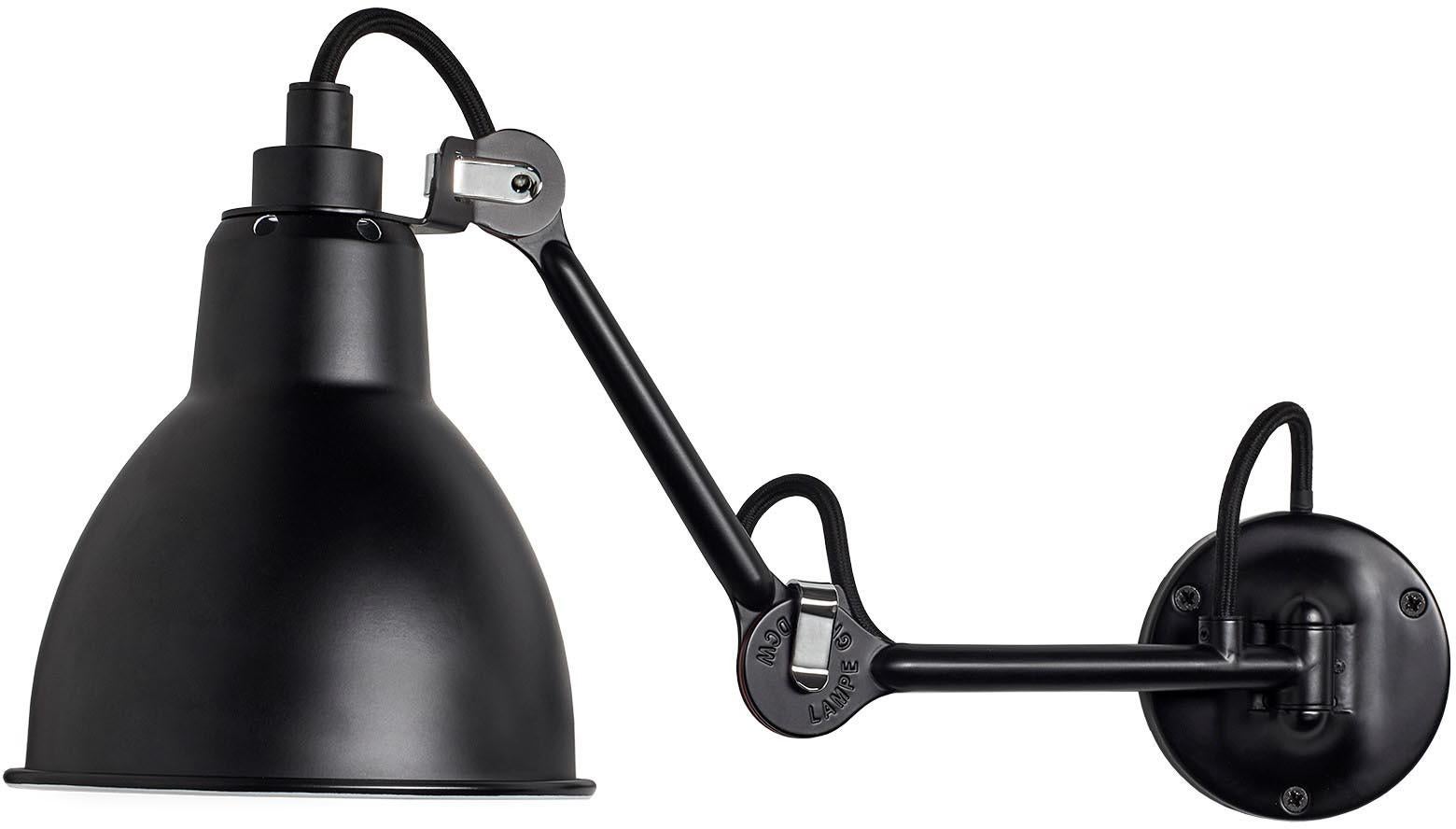 DCW Editions Lampe Gras N°204 Wall Lamp in Black Steel Arm and Black Shade by Bernard-Albin Gras
 
 In 1921 Bernard-Albin GRAS designed a series of lamps for use in offices and in industrial environments. The GRAS lamp, as it was subsequently