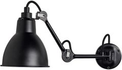DCW Editions La Lampe Gras N°204 Wall Lamp in Black Steel Arm and Black Shade