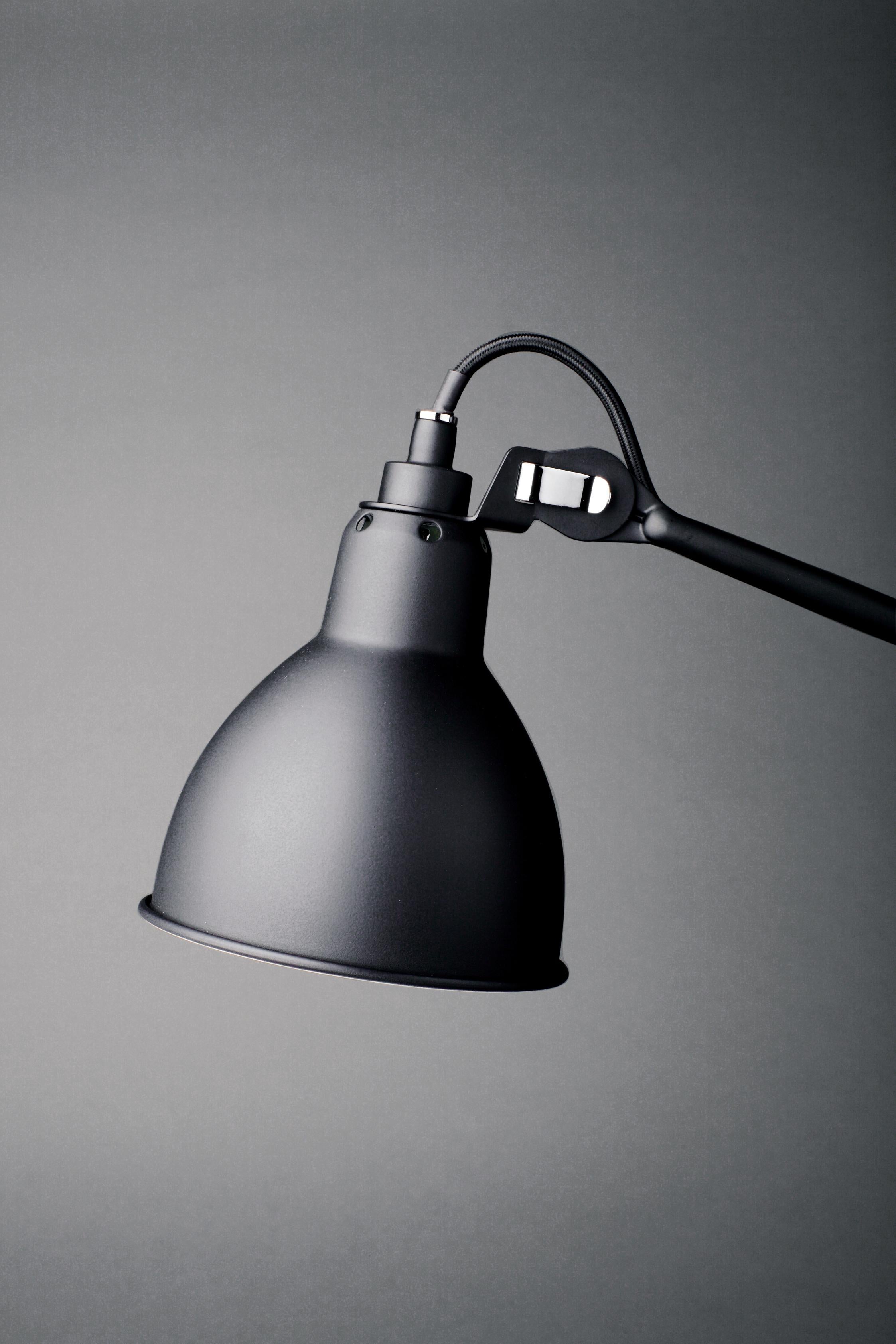 DCW Editions La Lampe Gras N°205 Table Lamp in Black Arm & Black Shade In New Condition For Sale In Brooklyn, NY