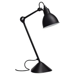 DCW Editions La Lampe Gras N°205 Lampe à poser avec bras noir et abat-jour noir