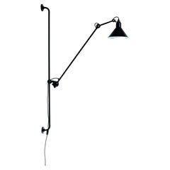 DCW Editions La Lampe Gras N°214 Conic Wall Lamp in Black Arm and Shade