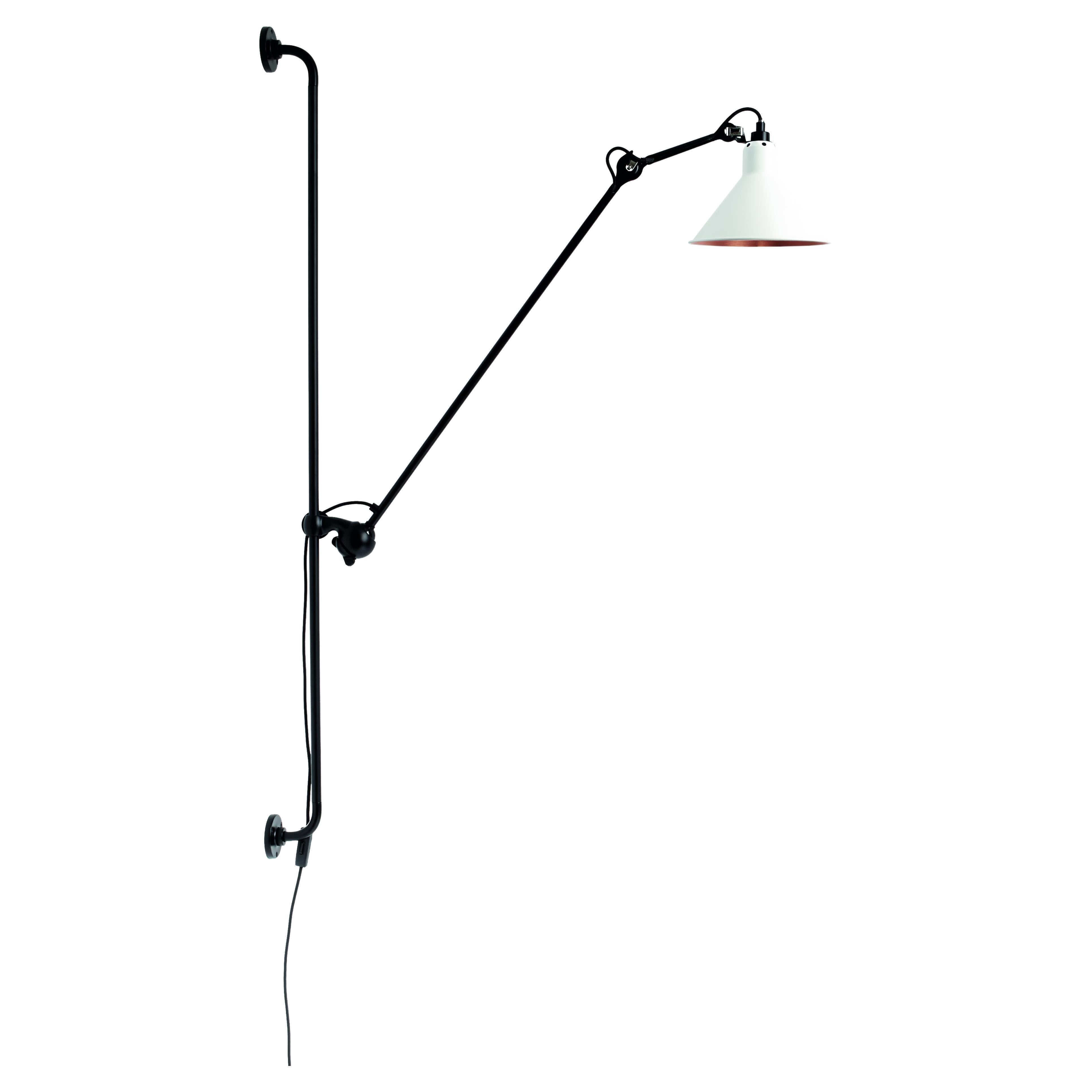 DCW Editions La Lampe Gras N°214 Conic Wall Lamp in Black & White Copper Shade For Sale