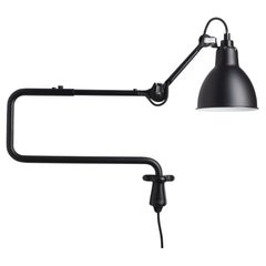 DCW Editions La Lampe Gras N°303 Wandleuchte mit schwarzem Arm und schwarzem Lampenschirm