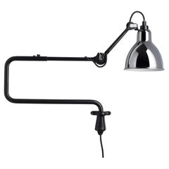 DCW Editions La Lampe Gras N°303 Wandleuchte mit schwarzem Arm und verchromtem Schirm