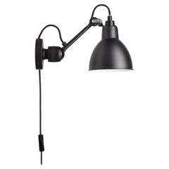 DCW Editions La Lampe Gras N°304 CA Lampe murale à bras noir et abat-jour noir
