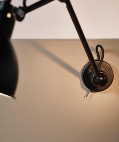 DCW Editions La Lampe Gras N°304 L40 SW Conic Wall Lamp in Black Shade