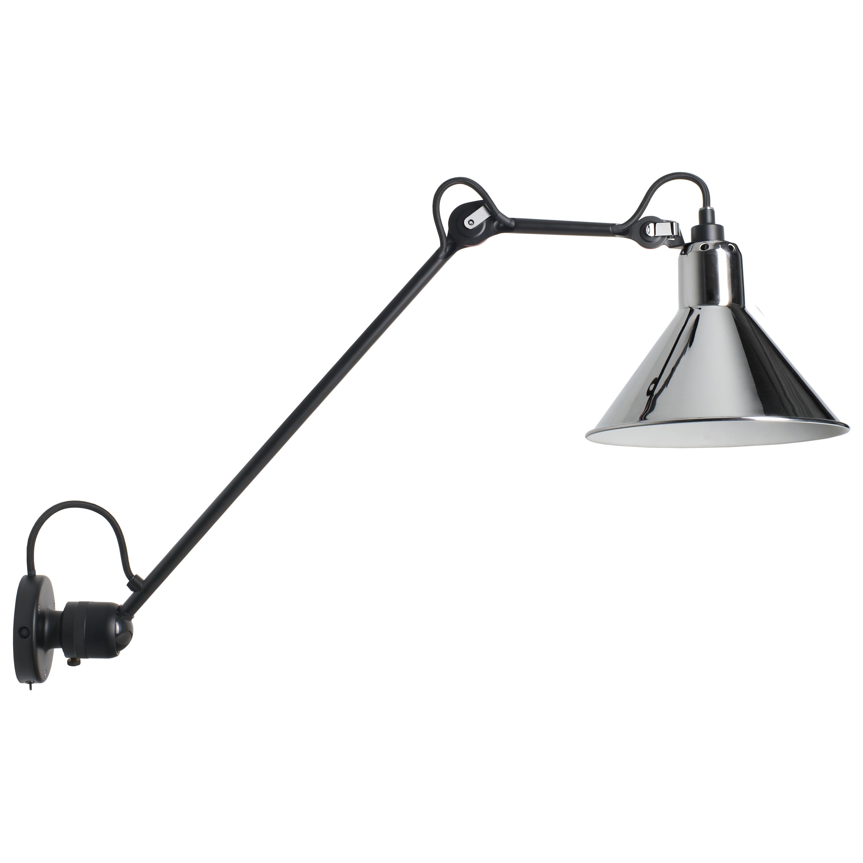 DCW Editions La Lampe Gras N°304 L40 SW Aplique Cónico Pantalla Cromo