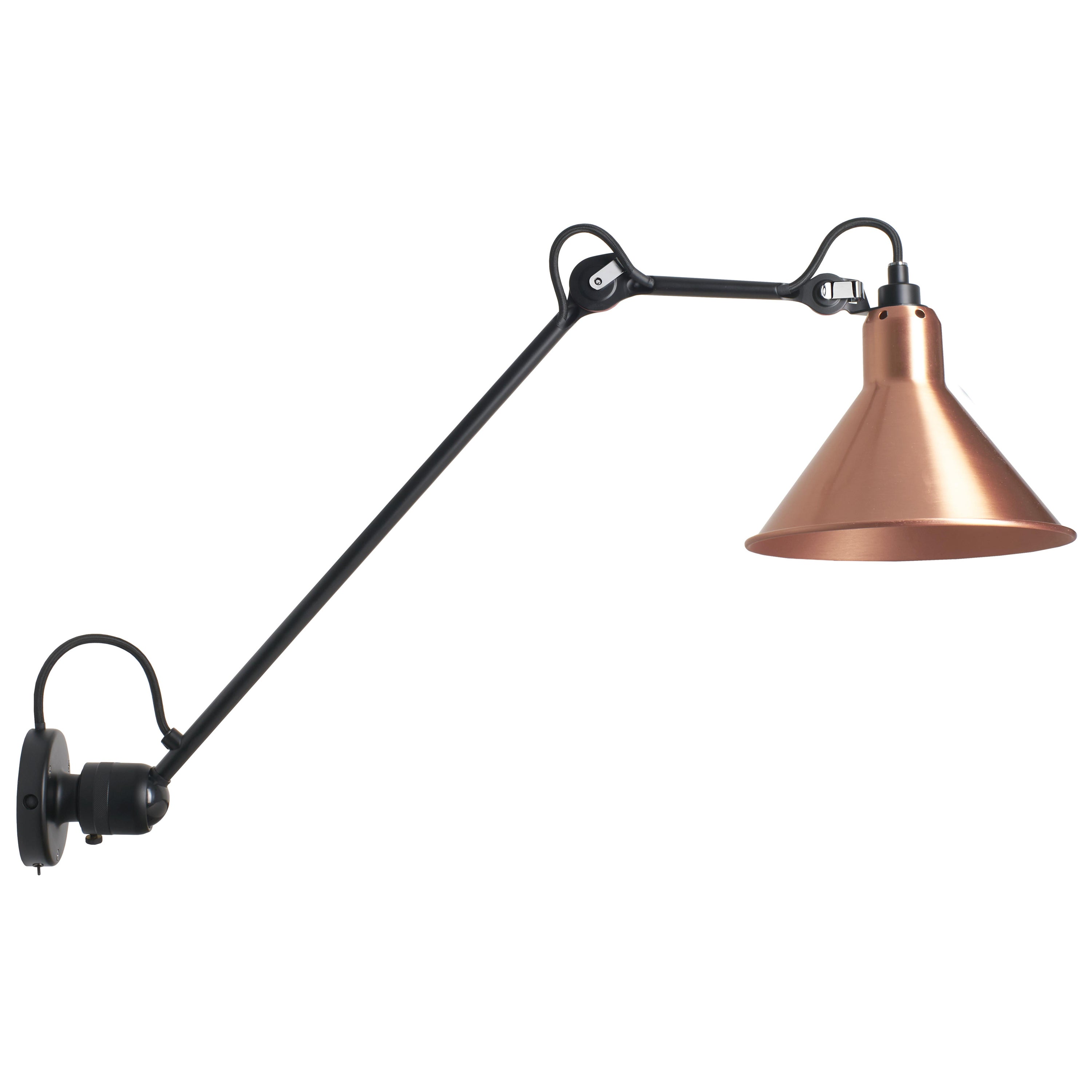 DCW Editions La Lampe Gras N°304 L40 SW Lampada da parete conica con paralume in rame